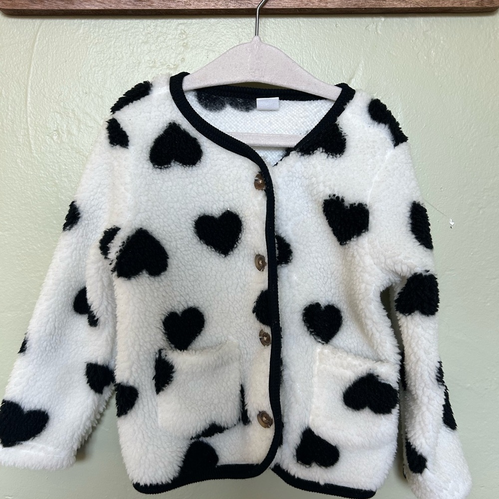 PL BABY Cozy Heart Patterned Cardigan